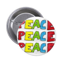Peace Out Pinback Button