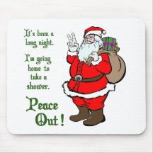 Peace Out Santa Mouse Pad