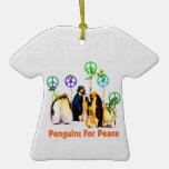 Peace Penguins Christmas Tree Ornament