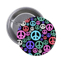 peace pinback button