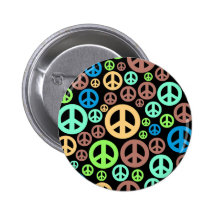 peace pinback button