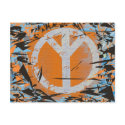 Peace Postcard, Orange background Peace Symbol