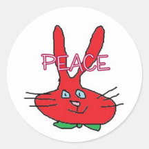 Peace Rabbit ears2 Sticker