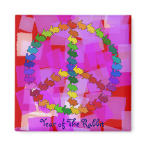 Peace Rabbits magnets