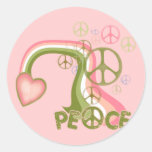 Peace Rainbow Round Sticker
