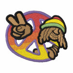 Peace Rasta Embroidered Hoodie