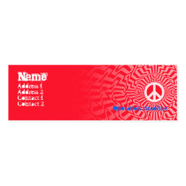 Peace Red - Skinny business cards