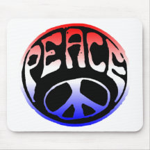 Peace - Red White Blue Mousepad