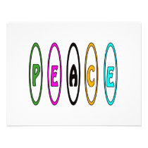 Peace Retro invitations