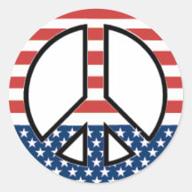 peace round sticker