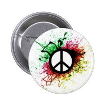 peace sign 1 pinback button