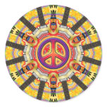 PEACE SIGN AND GUITARS STICKER