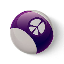 PEACE SIGN BILLIARDS BALL BUTTONS