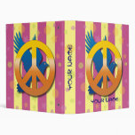 Peace Sign Binder with Your Name