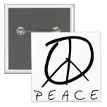 Peace Sign: Bud Hand Script Pins