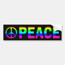 PEACE SIGN BUMPER STICKER