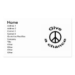 Peace Sign Business Card