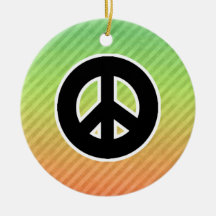Peace Sign Christmas Tree Ornament