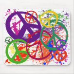 PEACE SIGN COLLAGE mousepads
