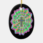 Peace Sign & Cross Ornament