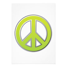 Peace Sign Custom Invitations
