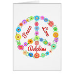 Peace Sign Dolphins Greeting Cards