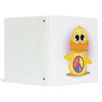 Peace Sign Duck 3 Ring Binders