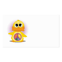 Peace Sign Duck Business Card Templates