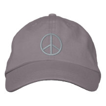 Peace Sign Embroidered Baseball Cap