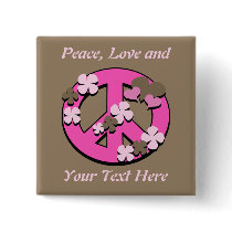 Peace Sign Flair Button