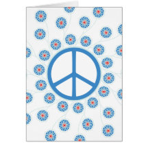 Peace Sign Flowers Greeting Card