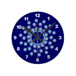 Peace Sign Flowers Round Wall Clocks