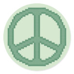 Peace Sign Green Stickers