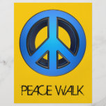 Peace sign in blue flyer