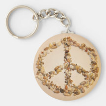 Peace sign key chains