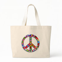 Peace Sign Made of Flags T-shirts, Mugs, Gifts Bag