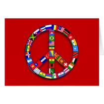 Peace Sign Made of Flags T-shirts, Mugs, Gifts Cards