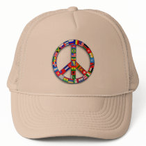 Peace Sign Made of Flags T-shirts, Mugs, Gifts Mesh Hats