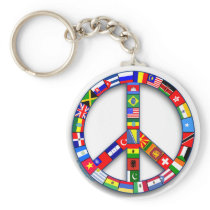 Peace Sign Made of Flags T-shirts, Mugs, Gifts Key Chain