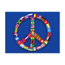 Peace Sign Made of Flags T-shirts, Mugs, Gifts Post Card