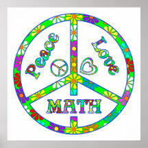 Peace Sign Math Poster