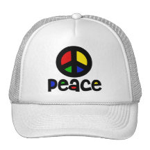 Peace Sign Mesh Hats