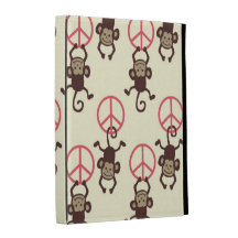 Peace Sign Monkeys iPad Folio Cases