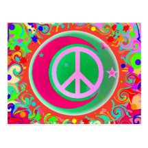 Peace Sign, Moon, Stars & Everything Postcards
