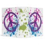 PEACE SIGN PAINT SPLATTER 3 RING BINDERS