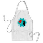 Peace Sign Peace and Love Aprons
