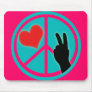 Peace Sign Peace and Love Mouse Pads