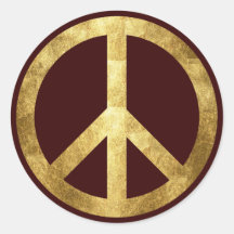 Peace Sign Round Stickers