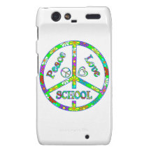 Peace Sign School Motorola Droid RAZR Cover