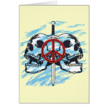 PEACE SIGN - SWORD AND SKULLS CARD